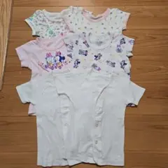 ディズニー他女の子80半袖シャツ肌着6枚セット