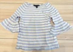 【迅速配送】　可愛いフリル袖 ラルフローレン 120 ボーダーカットソー