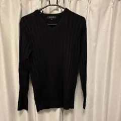 MICHEL KLEIN ブラック Vネック セーター L 48
