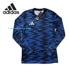 XL■新品 アディダス グラフィック トレーニング 長袖シャツ 薄手 Rブルーのサムネイル