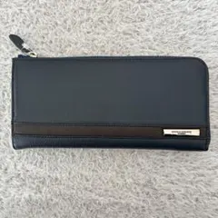 HIROKO KOSHINO ネイビー レザー 長財布のサムネイル