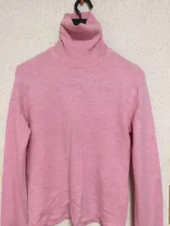 ハイネック 薄手 ピンク