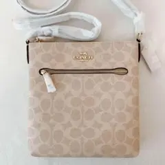 【新品】COACH ミニ ローアン ファイル バッグ ゴールド