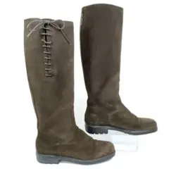 ♥️Տᗩᒪᗴ♥️Ferragamo スエードブーツ 踵ロゴ 定価12万