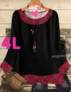 9 K 大きいサイズ チュニック レディース 4L ブラウス トップス 可愛いS