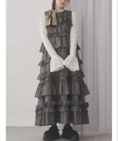 merry jenny フリルティアードワンピース