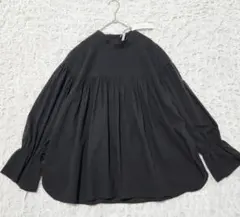 かぐれ コットンギャザースタンドカラーブラウス 24AW ゆったり - メルカリ