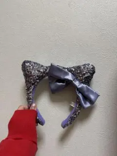 USJ 猫耳カチューシャ 紫色 スパンコール