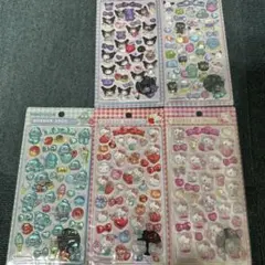 ボンボンドロップシール サンリオ 5枚セット ハローキティ クロミ　はんぎょどん