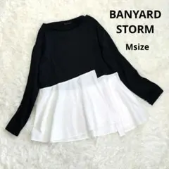 BANYARD STORM ペプラム アシメ カットソー バイカラー M
