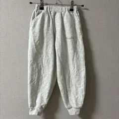 120cm/ポイント刺繍入り スウェットパンツ/ホワイトグレー