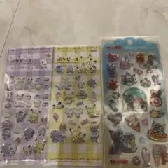 ポケピースキラキラシールトムとジェリー ドロップジェリーシール3枚セットポケモン