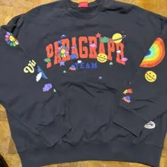 Paragraph カラフルスウェット 黒