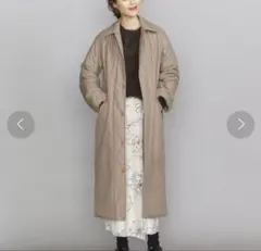 ビューティーアンドユース　タフタキルトステンカラーコート