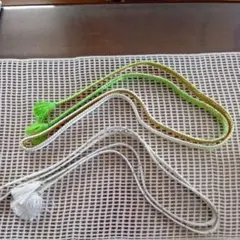 緑と金の房付き帯締め