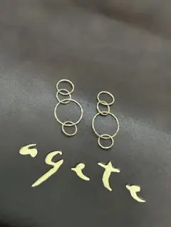 アガット agete K10 サークルピアスチャーム