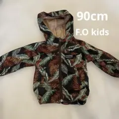 美品【90cm】 f.o kids ボタニカル柄　ウインドブレーカー