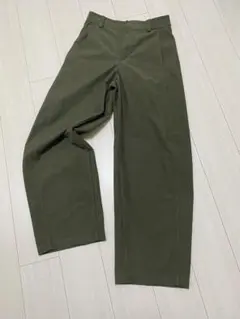 ち*こ様 ユニクロ 2025年ＳＳジャージーバレルレッグパンツ 丈長め M オリ