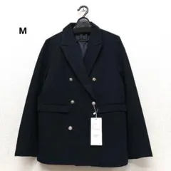 マーベラスバイピエロ新品未使用 紺ダブルブレスト ノーカラージャケット 409