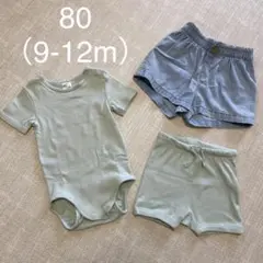 H&M ベビー 女の子 夏服 半袖　半ズボン　セットアップ　保育園　入園準備