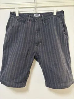 PHERROW'S フェローズ 撚り杢 ブラックヒッコリー ショートパンツ Mのサムネイル