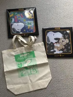 フェイラー スヌーピー ハンカチ ベアー ＆ 近沢レース トートバッグ