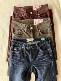 女児ストレッチジーンズ　ウエスト52cm 3点セット