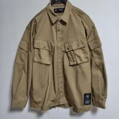 極美品 ほぼ未使用 ジーユー アンダーカバー ミリタリージャケット ベージュ M