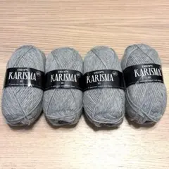 カリスマ ウール100 wool 羊毛 並太 秋冬 メランジ グレー 防縮加工