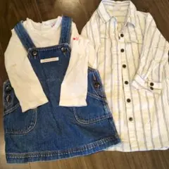 90 まとめ売り　女子 オーバーオール　ワンピース　プティマイン　ブランシェス