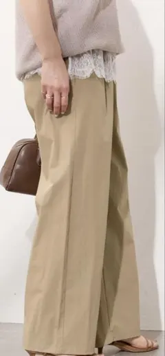 JOURNAL STANDARD リネンナイロンストレッチワイドパンツ
