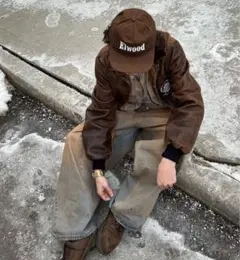 超レア　Elwood Clothing 茶色コーデュロイパンツ海外ファッション