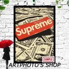25 supreme アートポスター アメリカンレトロ 額付き - メルカリ