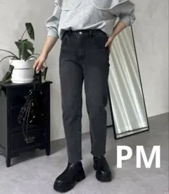 【MOMO】ストレッチテーパードデニム ももコレデニム PMサイズのサムネイル