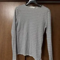 earth music&ecologyボーダー 長袖Tシャツ リブ