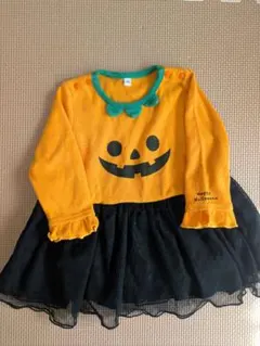 ハロウィン かぼちゃ ロンパース 70サイズ