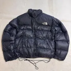 ノースフェイス00sヌプシダウンpuffy jacket L黒短丈y2k