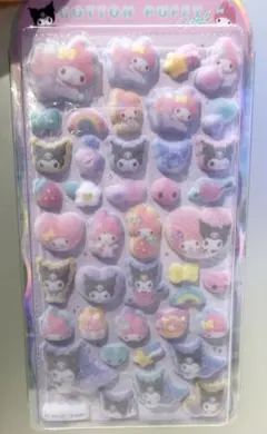 【正規品新品】 マイメロディー クロミ サンリオ コットンパフィーシール