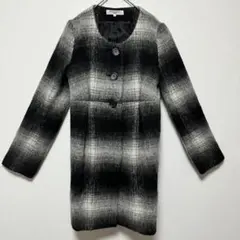 美品【NATURAL BEAUTY BASIC】ロングコート　ノーカラーコート