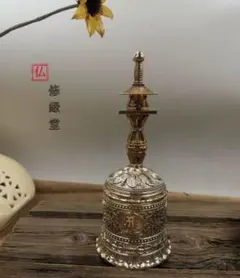 修縁堂】密教法具 鬼面5点セット 鬼面の鈴 鐘 五鈷杵 三鈷杵 独鈷杵