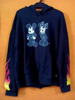 スケーターパンクブランドVANS×Disneyミッキーミニー×フレイムパーカー