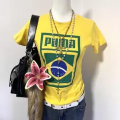 PUMA ブラジル　Tシャツ　ピチT 平成　ギャル　y2k グランジ　テック