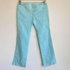 brrr’ チェック パンツ ノーポケット スッキリ ゴルフ ボトムス レトロ