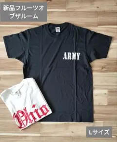 新品未使用 フルーツオブザルームプリント Tシャツ Lサイズ 2枚セット！