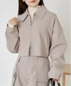 chico ショート丈フロントジップシャツジャケット