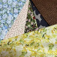 いろいろ花柄　はぎれ生地　6種類
