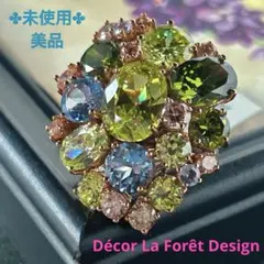 美品【Décor La Forêt Desig✤クリスタルガラス】カクテルリング