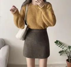 SONA ヘリンボーンウールミニスカート