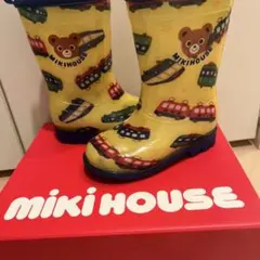 ＊極美品＊2回のみ。MIKI HOUSE 電車柄 長靴　15センチ