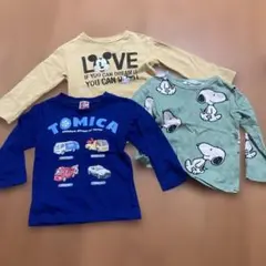 トミカ ミニカーTシャツとスヌーピーTシャツセット 95cm